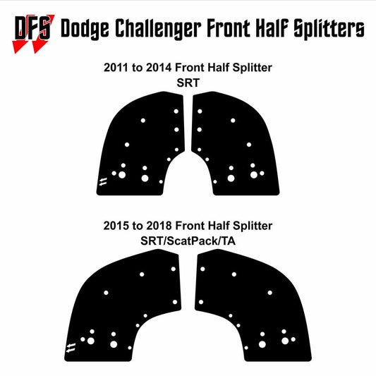 2011-2014 Challenger SRT Front Half Splitters