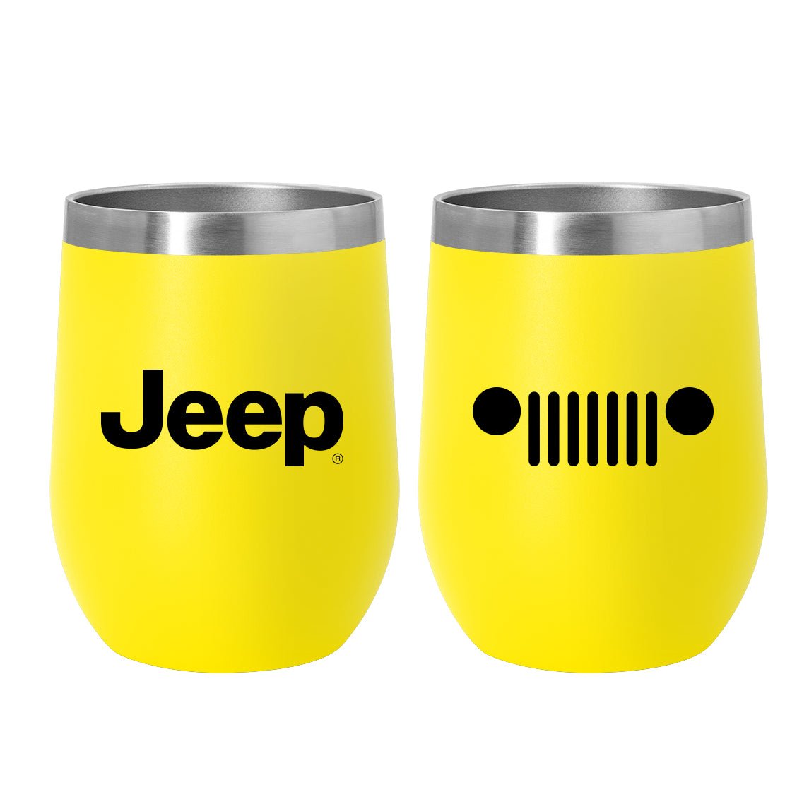 Jeep Insulated Wine Tumbler - Yellow Matte