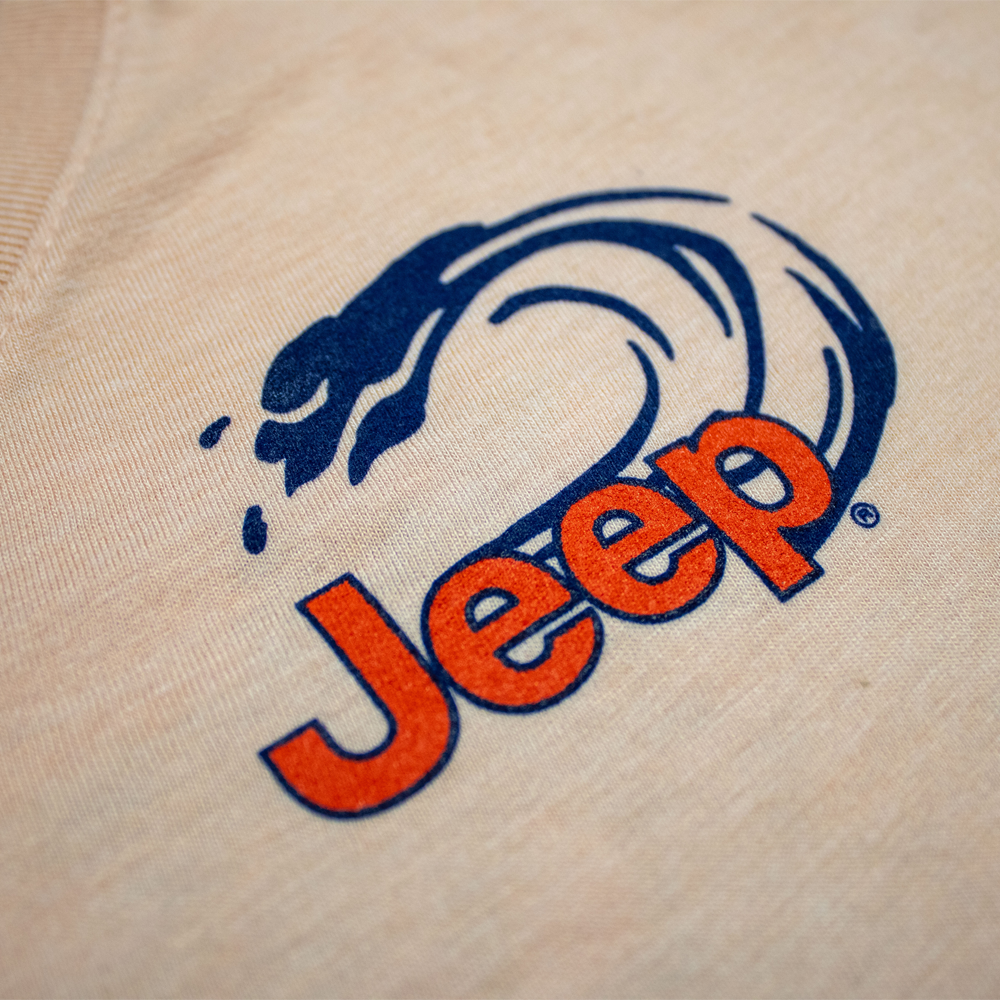 Ladies V-Neck Jeep® Beachin' Good Time - Heather Peach - FINAL SALE
