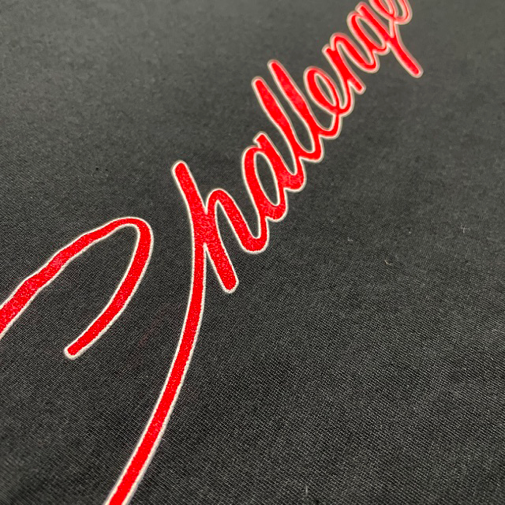 Mens Dodge Challenger 2 Color Script T-shirt - Black