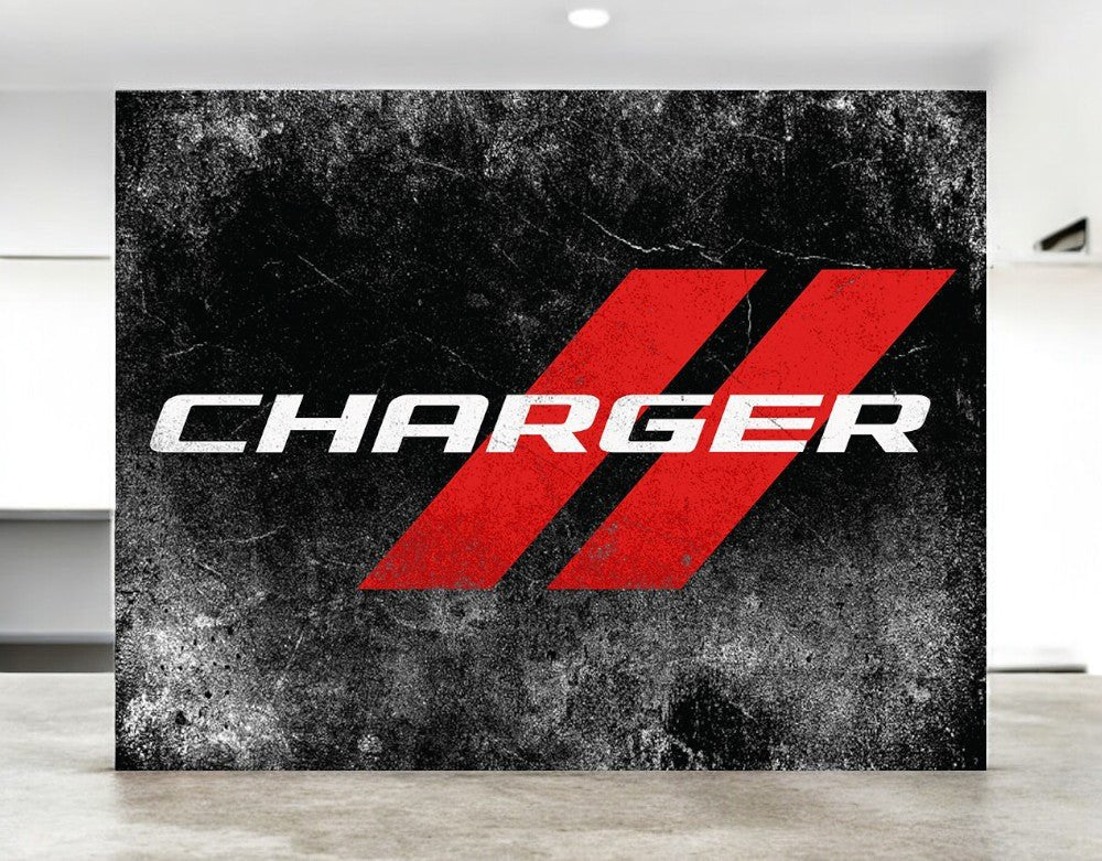 Metal Sign - Dodge Charger Text