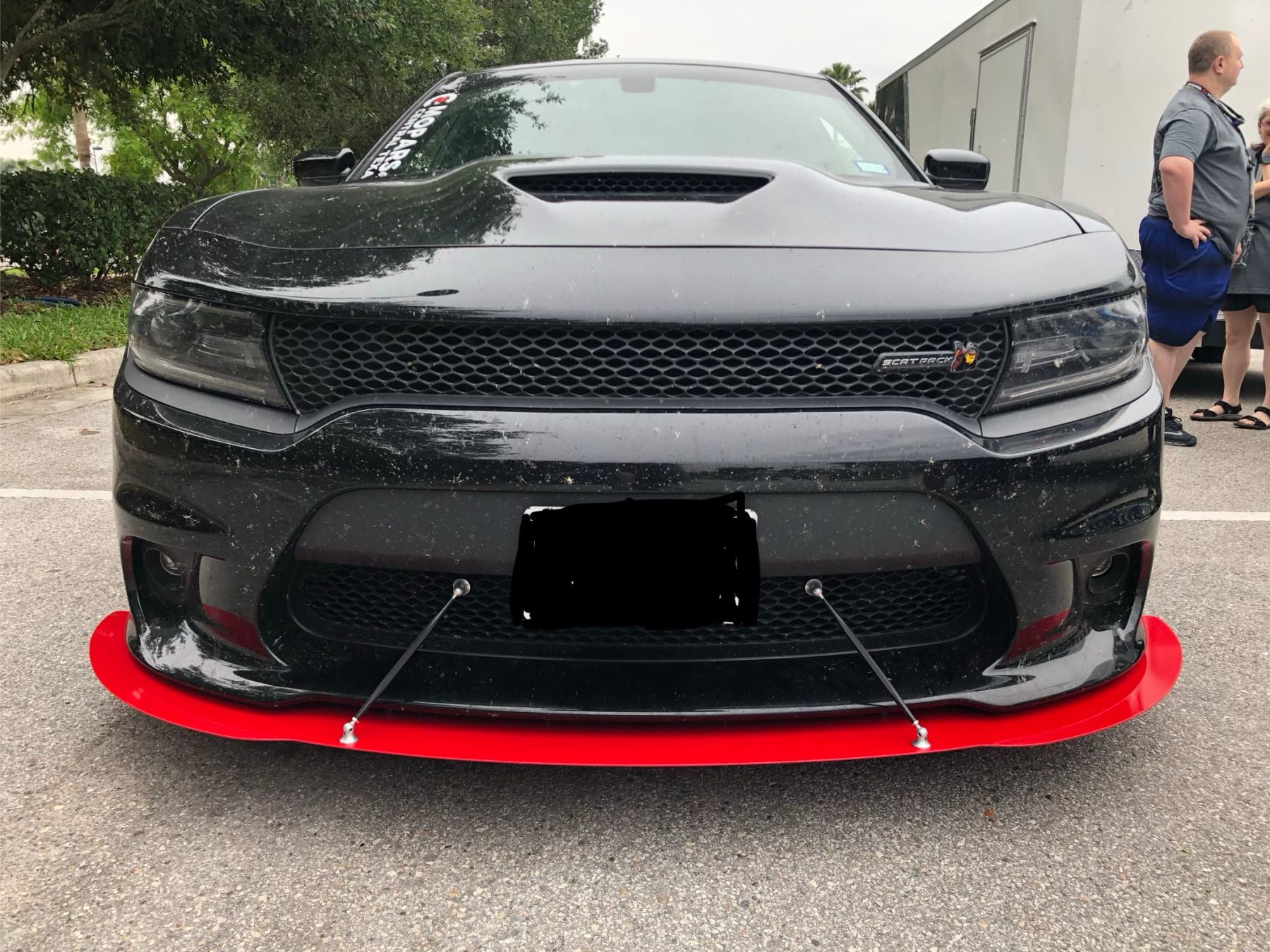 SBS Performance Front Splitter For 2015-2023 Dodge Charger SRT, Scatpack, Daytona, Hellcat - Black ABS
