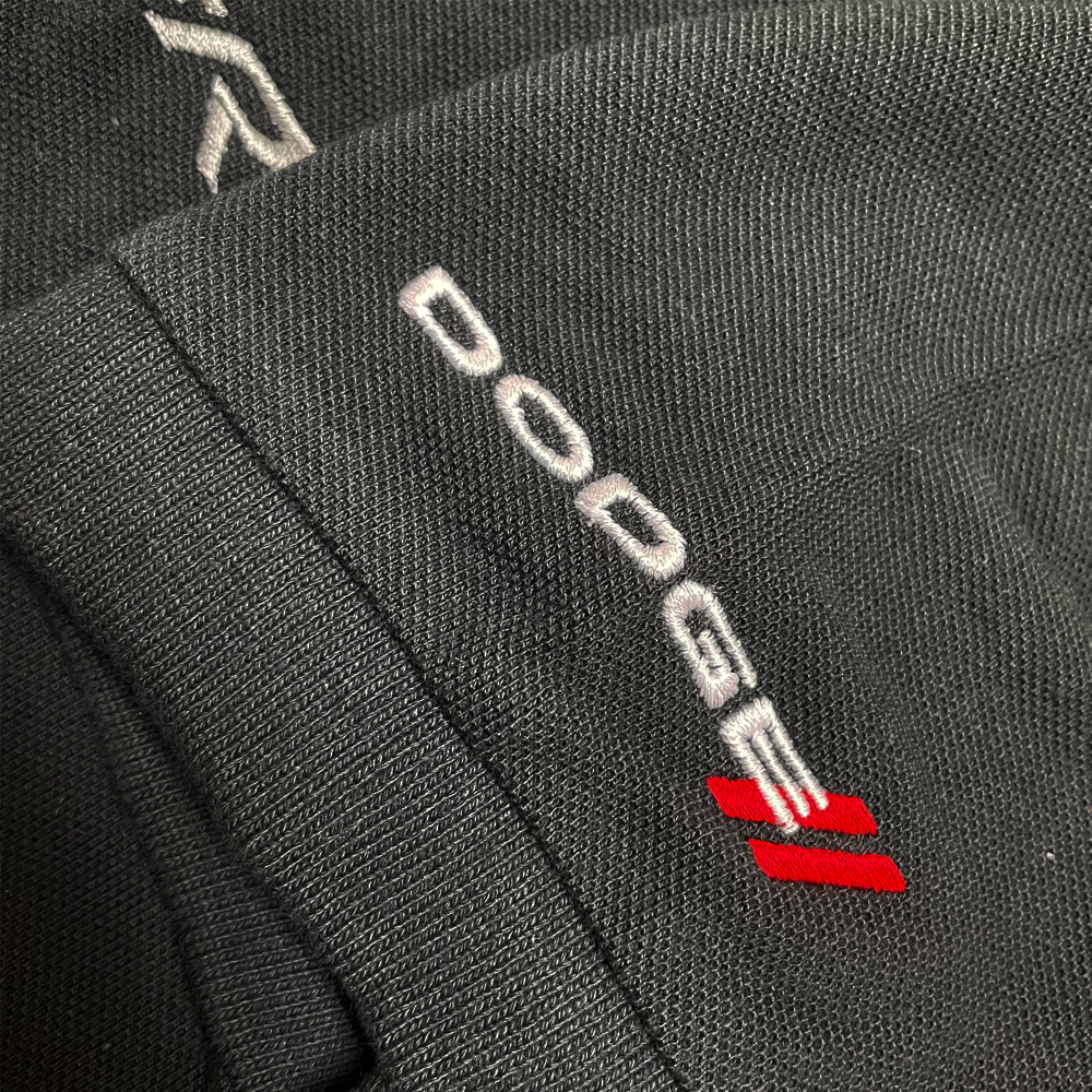Mens Dodge Viper Fangs Polo Shirt - Black