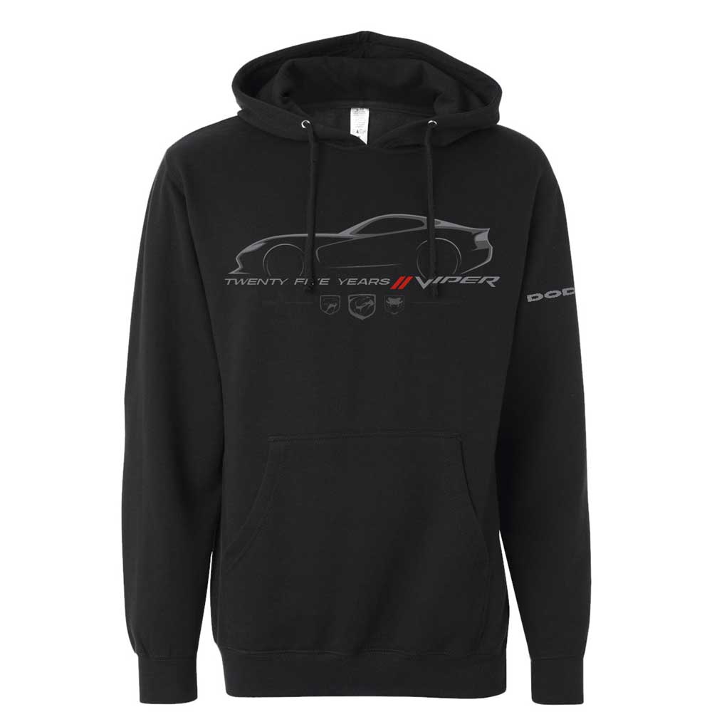Dodge Viper 25 Years Hoodie Sweatshirt Black-FINAL SALE