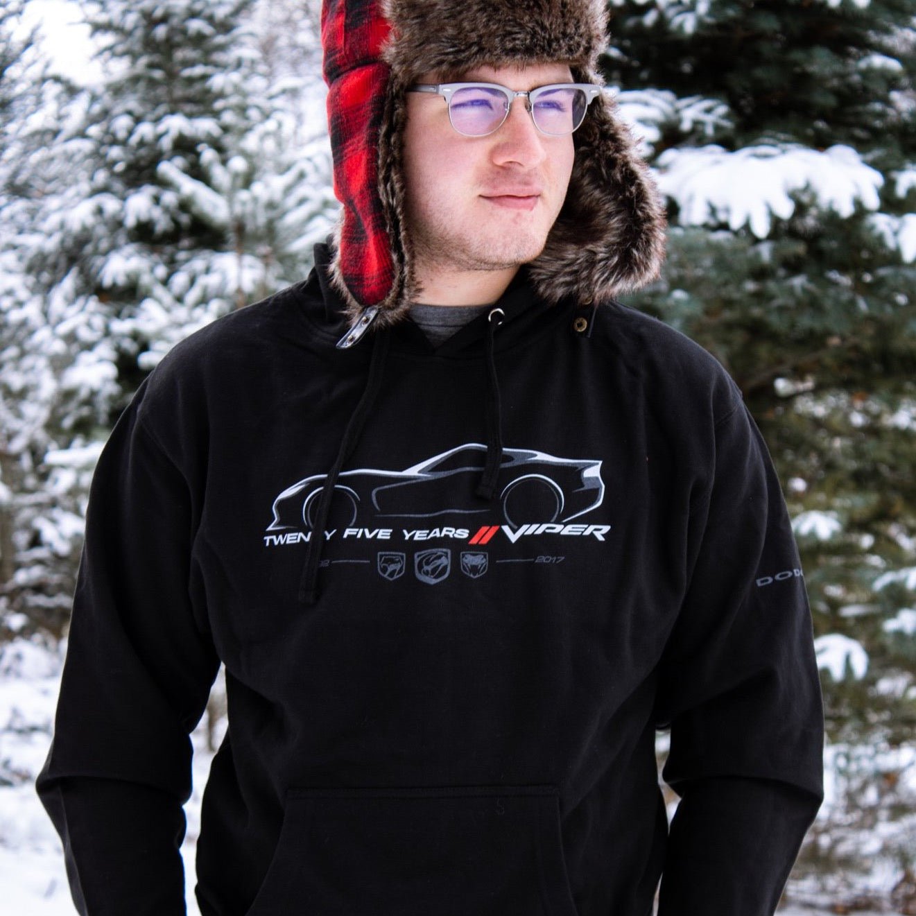 Dodge Viper 25 Years Hoodie Sweatshirt Black-FINAL SALE