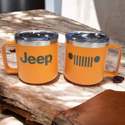 Camper Mug - Jeep Insulated - Orange