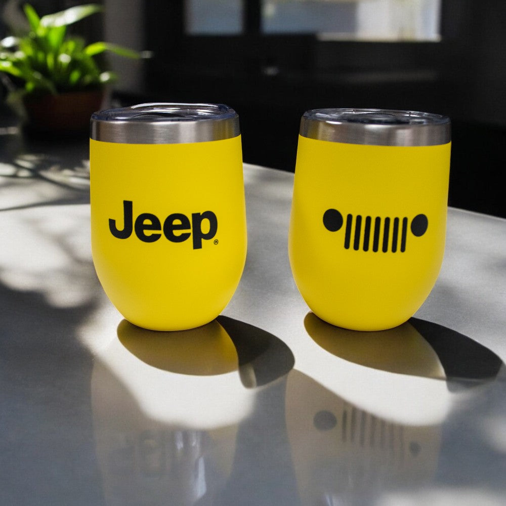 Jeep Insulated Wine Tumbler - Yellow Matte