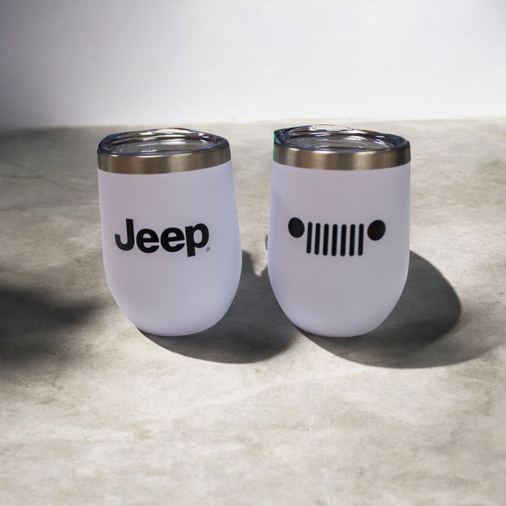 Jeep Insulated Wine Tumbler - White Matte