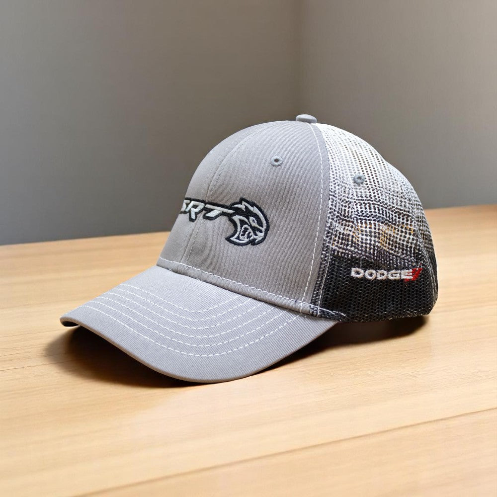 Hat - Dodge SRT Hellcat Gravel SnapBack Trucker - Black/Grey/White