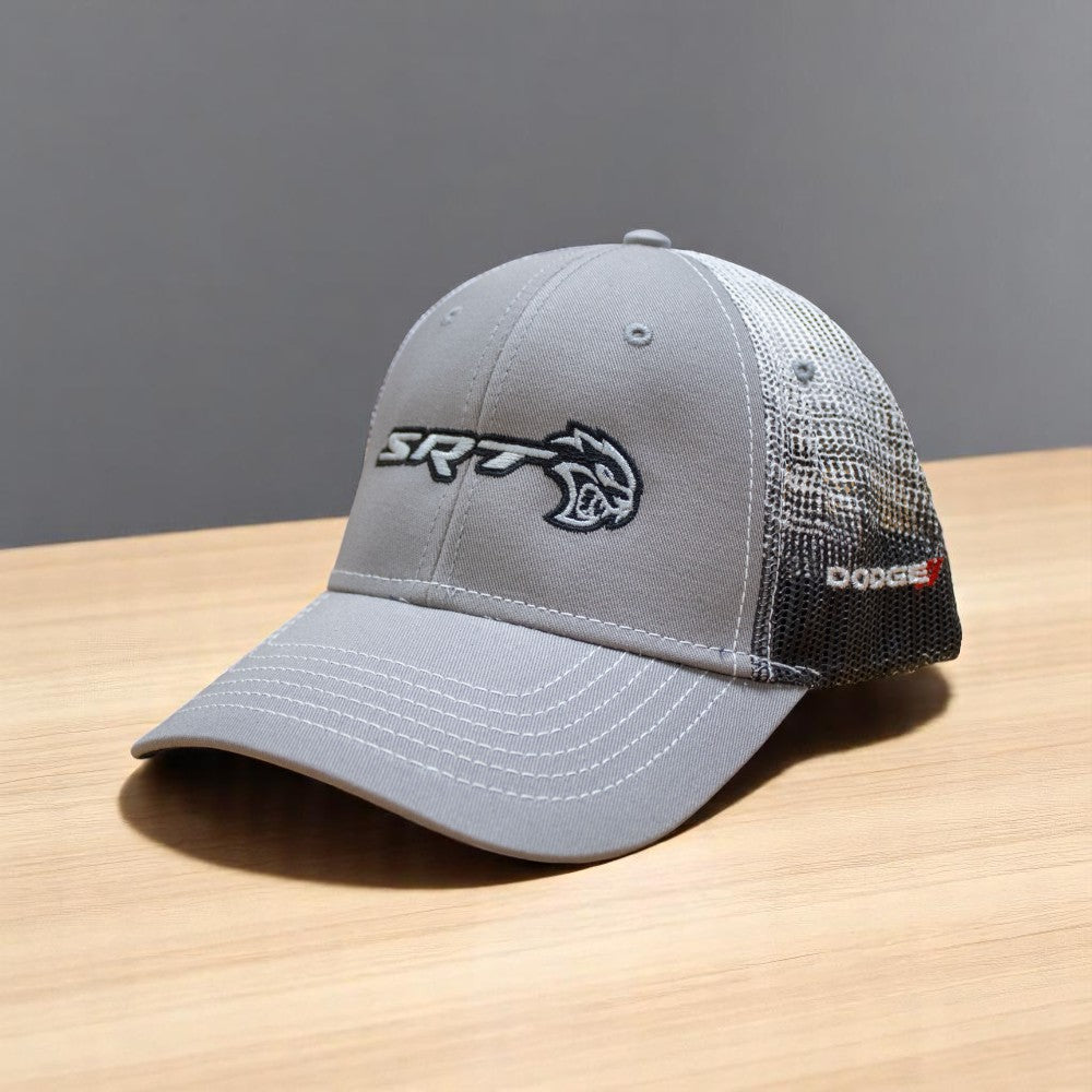 Hat - Dodge SRT Hellcat Gravel SnapBack Trucker - Black/Grey/White