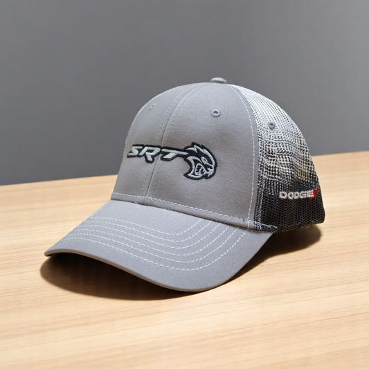 Hat - Dodge SRT Hellcat Gravel SnapBack Trucker - Black/Grey/White