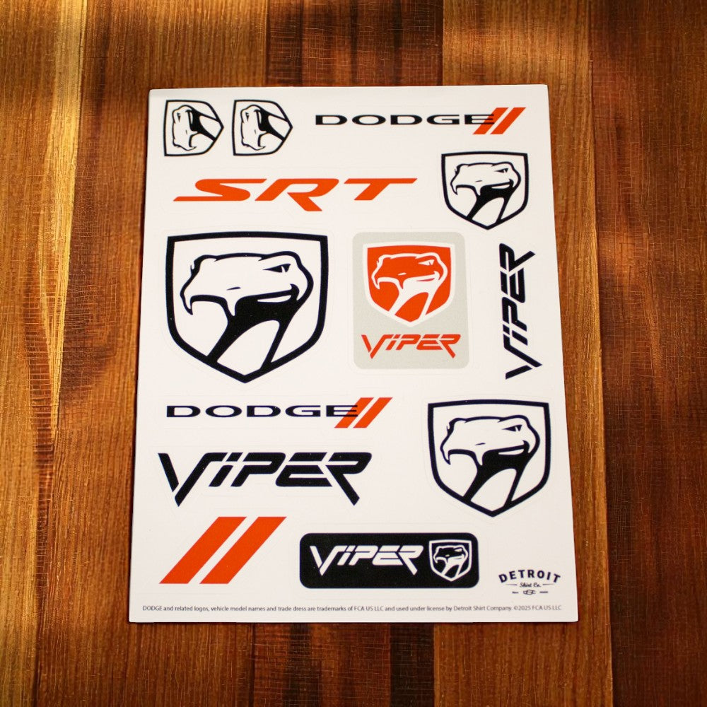 Sticker - Dodge Viper Sneaky Pete - Sheet