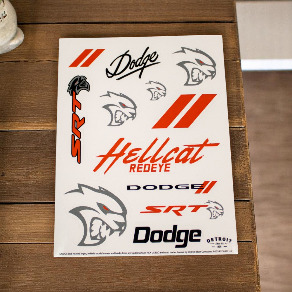 Sticker - Dodge Hellcat Redeye - Sheet