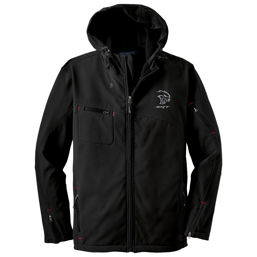 Mens Dodge® Hellcat Redeye Hooded Softshell Jacket - Black