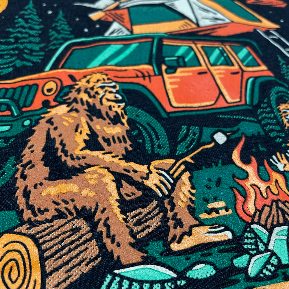 Mens Jeep® Sasquatch Family T-Shirt - Black