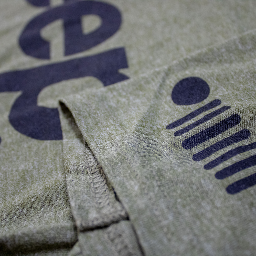 Ladies V-Neck Jeep® Text - Military Green