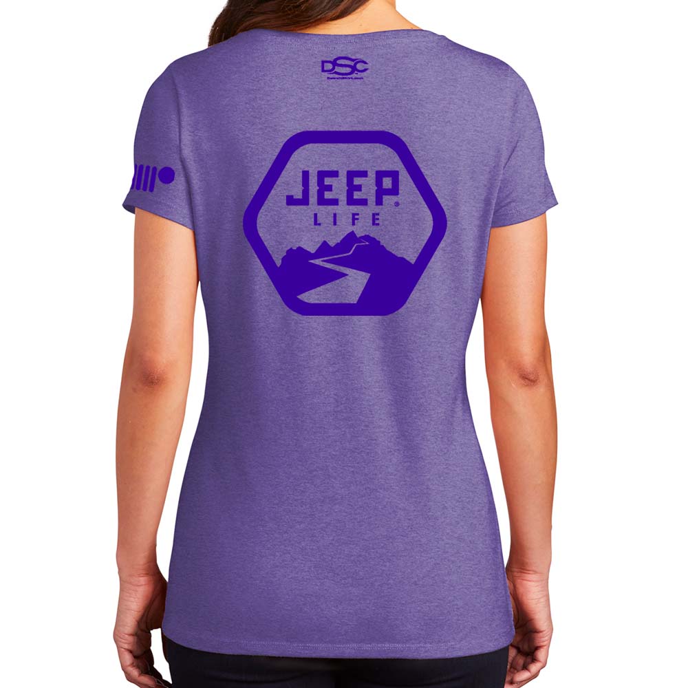 Ladies V-Neck Jeep® Life Reign Tone Triblend-FINAL SALE
