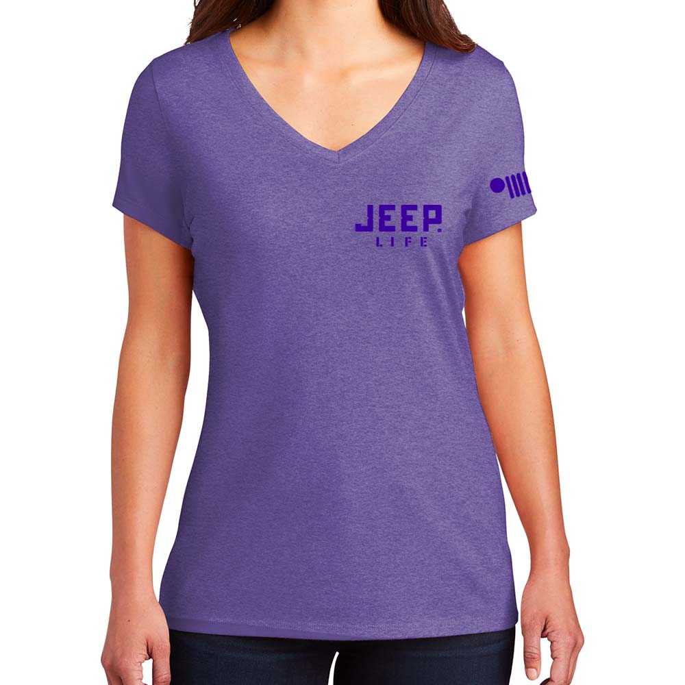 Ladies V-Neck Jeep® Life Reign Tone Triblend-FINAL SALE
