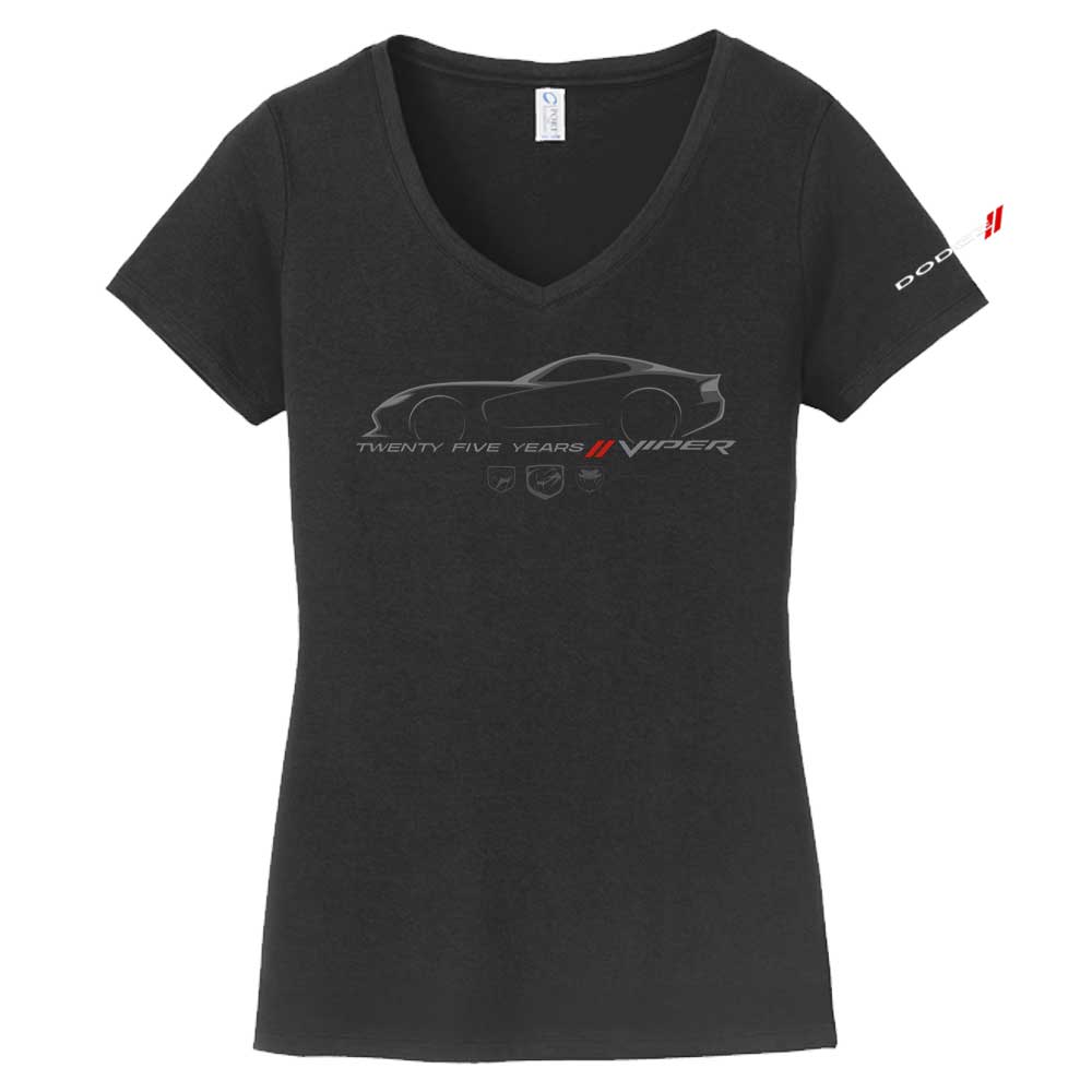 Ladies V-Neck - Dodge Viper 25 Years