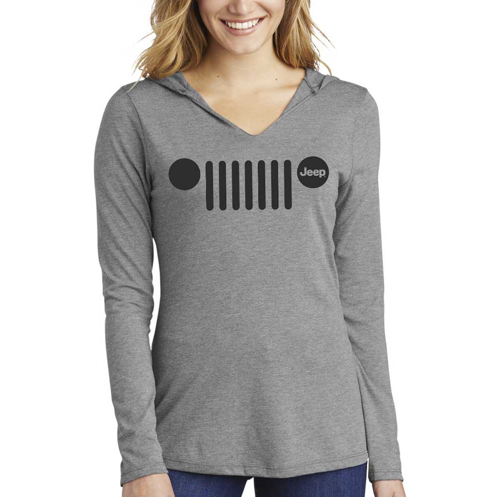 Ladies Triblend Hooded Pullover - Jeep® Grille Text