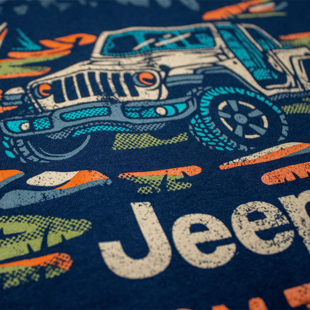 Ladies V-Neck Jeep® Freedom to Roam - Navy Blue