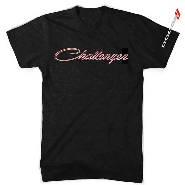 Mens Dodge Challenger 2 Color Script T-shirt - Black