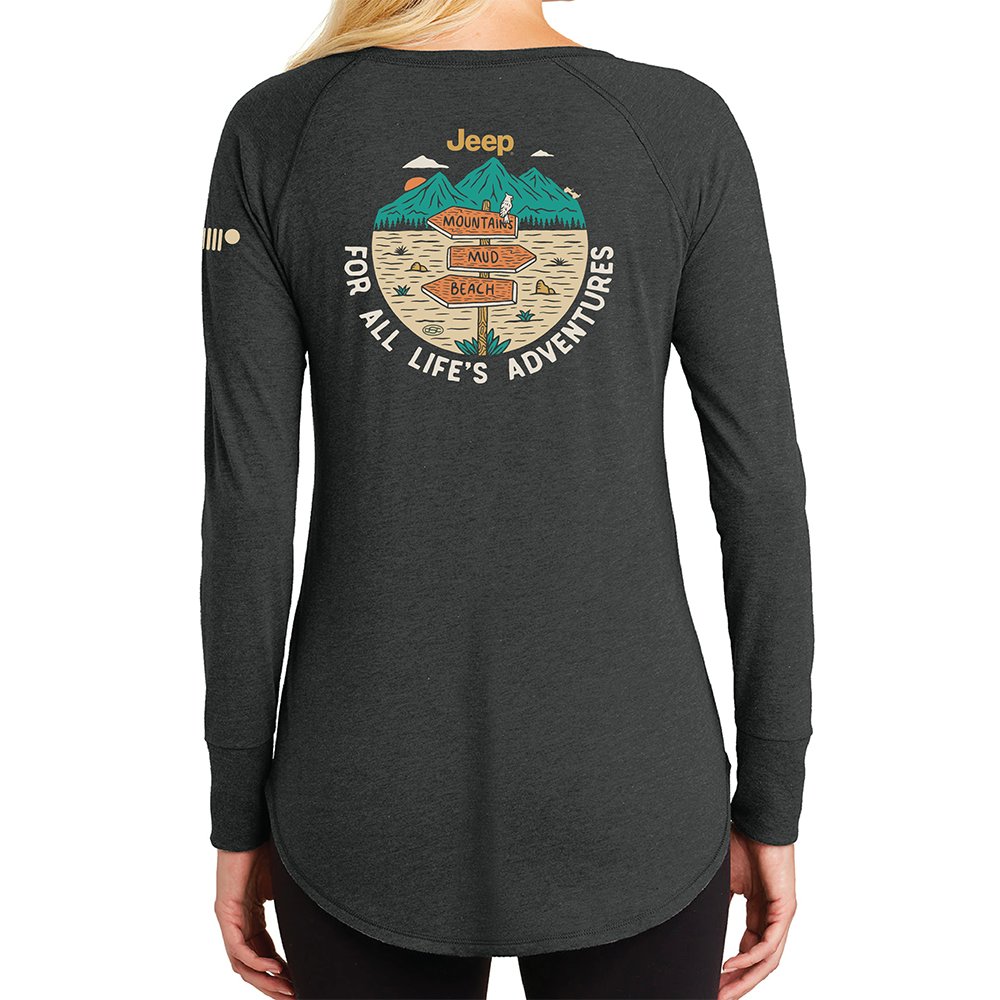 Ladies Long Sleeve Tunic T-shirt  - Jeep® For All Life's Adventures