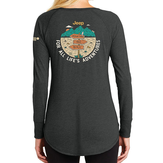 Ladies Long Sleeve Tunic T-shirt  - Jeep® For All Life's Adventures