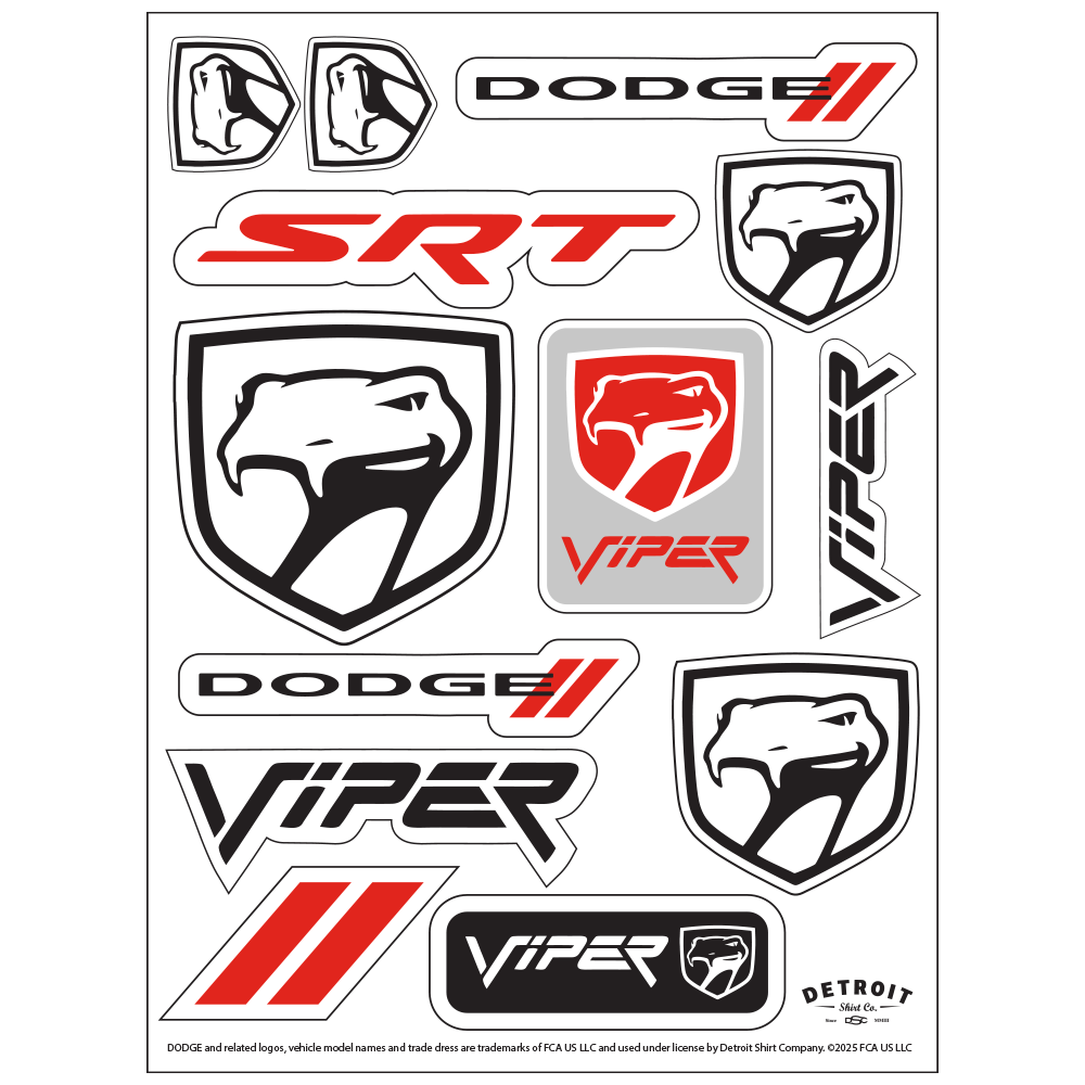 Sticker - Dodge Viper Sneaky Pete - Sheet