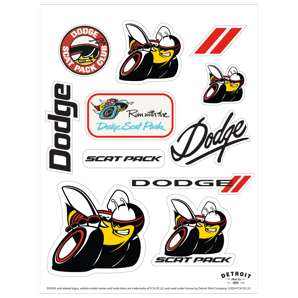 Sticker - Dodge Scat Pack - Sheet – Downforce Solutions