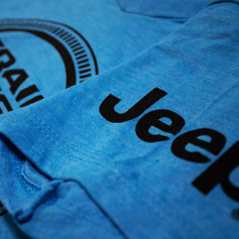 Ladies V-Neck - Jeep® Trail Rated - Heather Aqua Blue